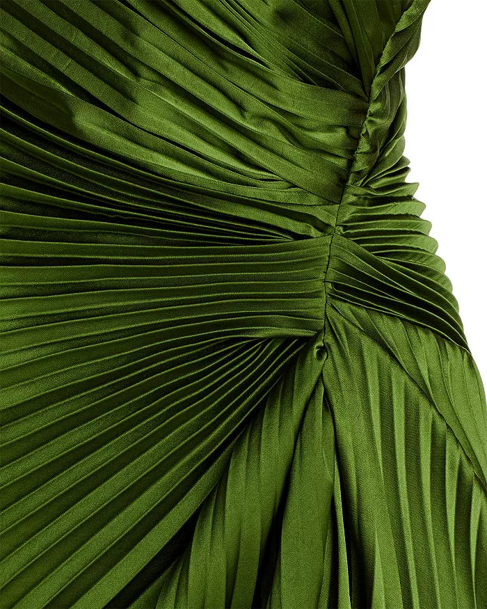 Aurelia Pleated One-Shoulder Gown