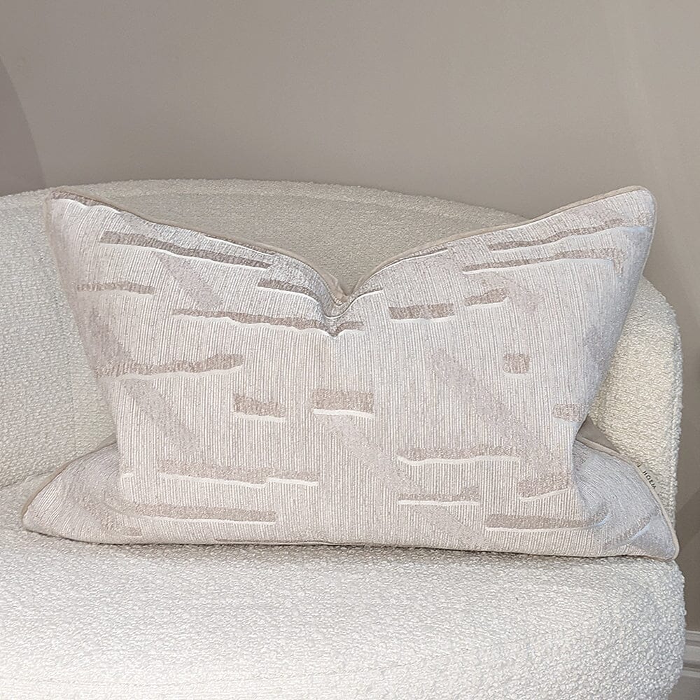 Aaliyah Taupe Cushion with Metallic Detail - 40 x 60cm