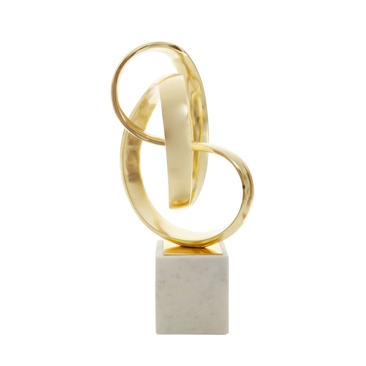 Adalee Gold Knot Sculpture on Marble Base