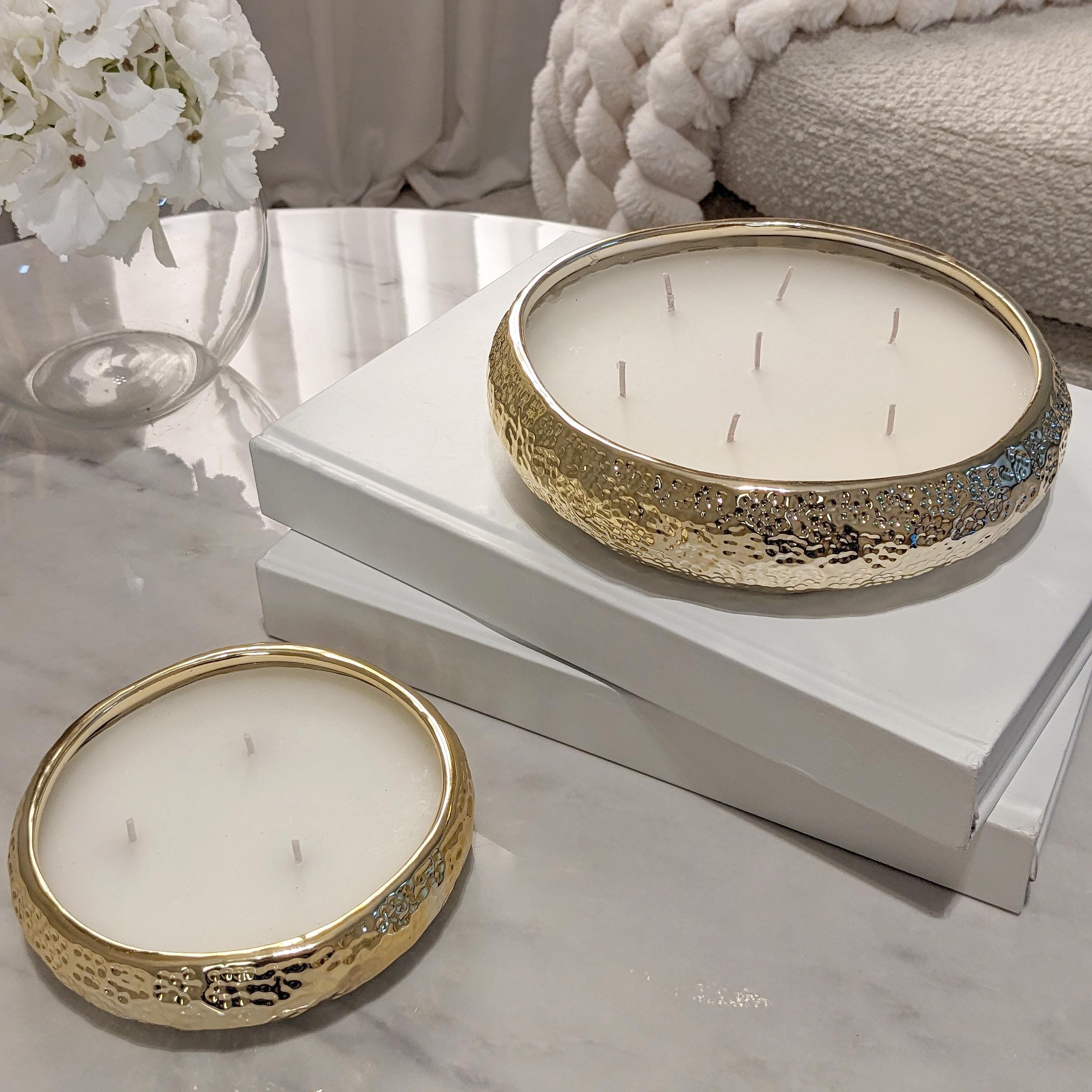 Aeolian 3 Wick Light Gold Candle