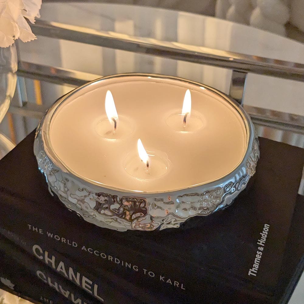 Aeolian 3 Wick Silver Candle