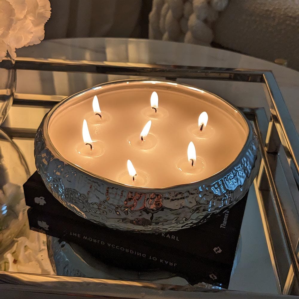 Aeolian 7 Wick Silver Scented Candle