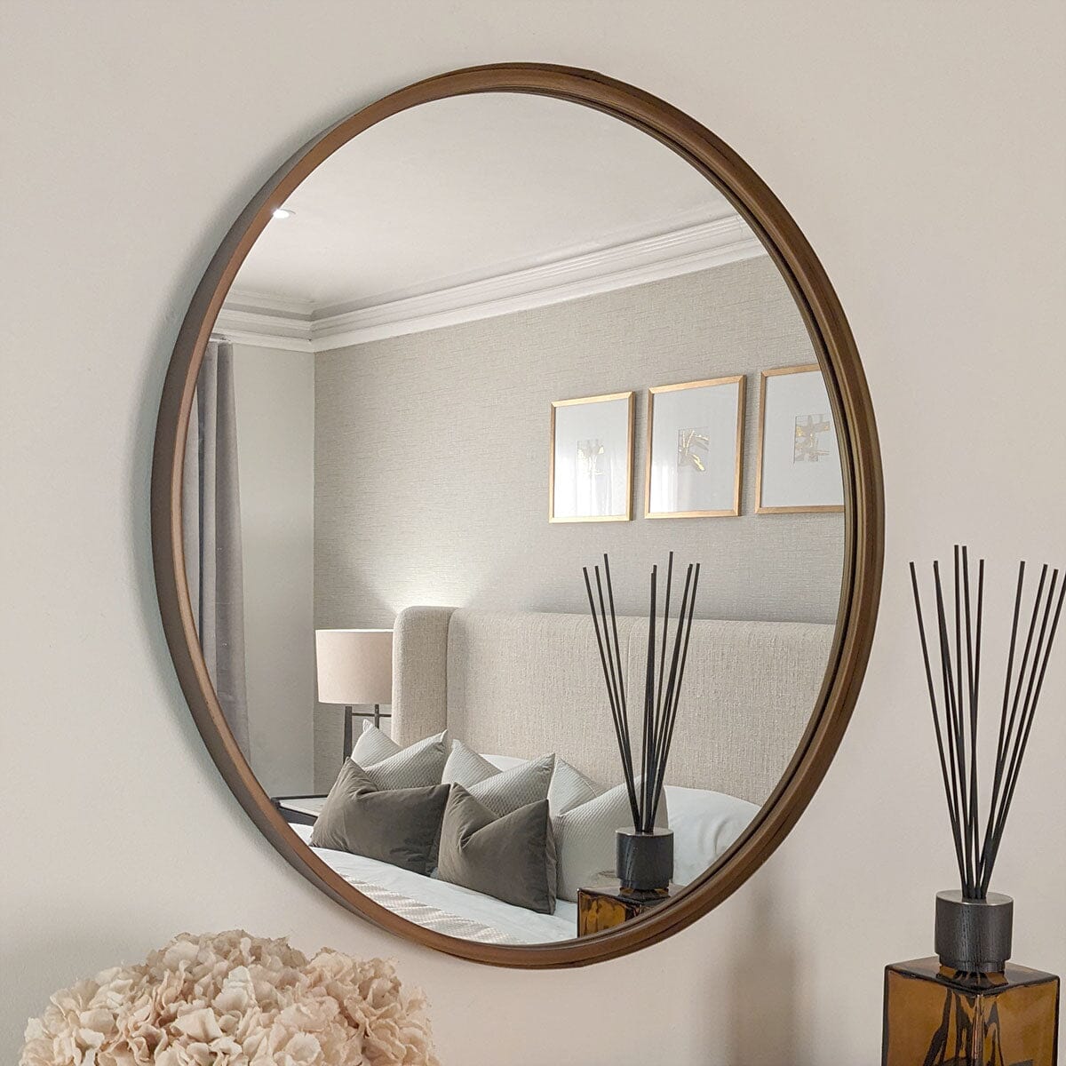 Akira Bronze Round Wall Mirror