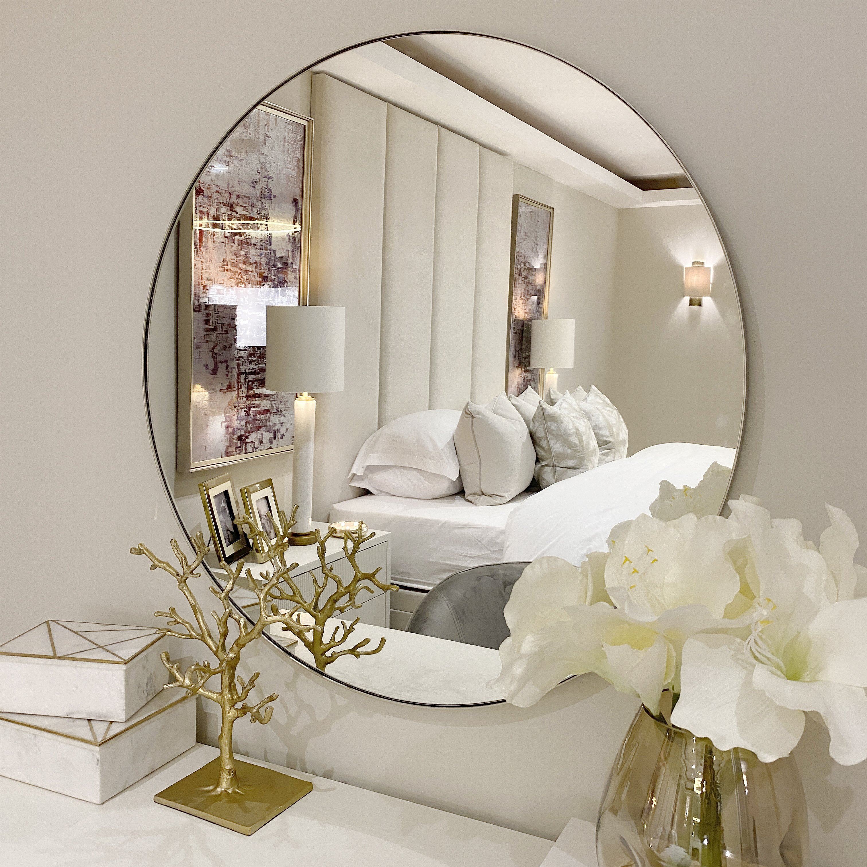 Argento Round Champagne Mirror