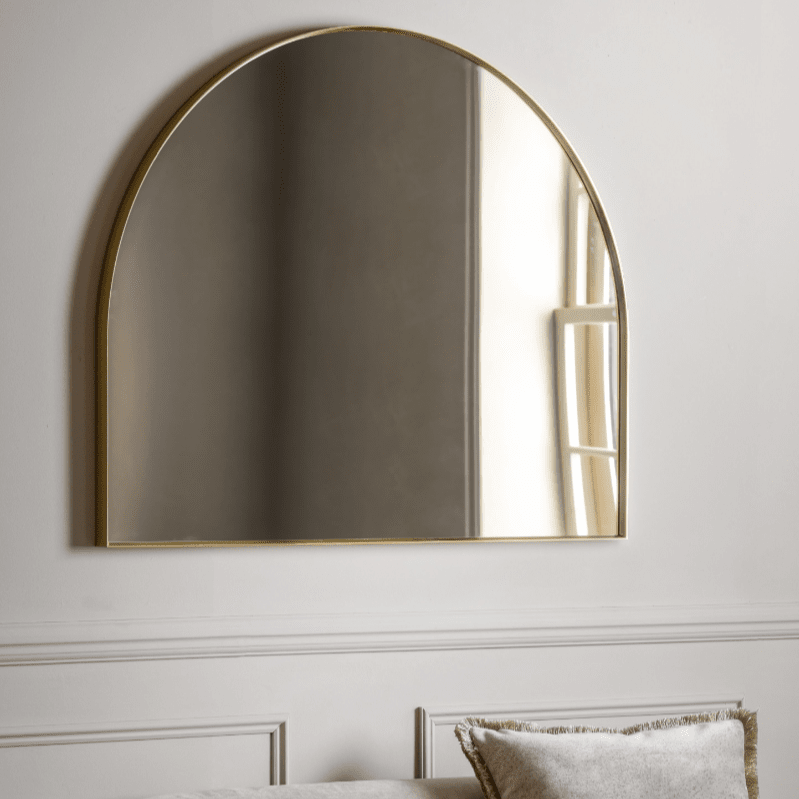 Arian Gold Large Overmantle Arched Mirror