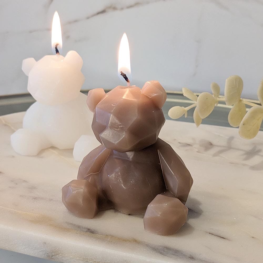 Arya Brown Mini Bear Shaped Candle