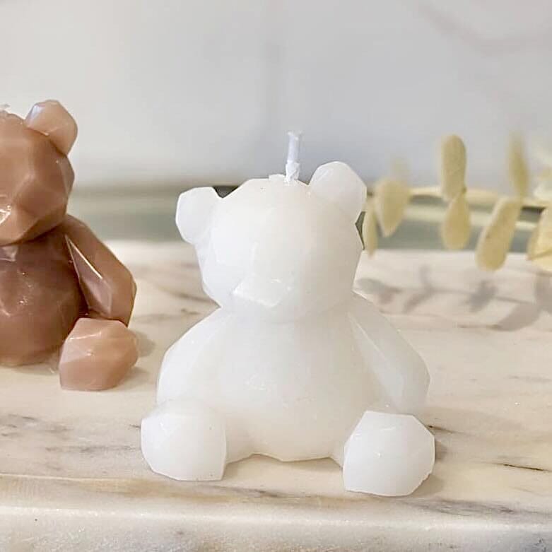 Arya Cream Mini Bear Shaped Candle