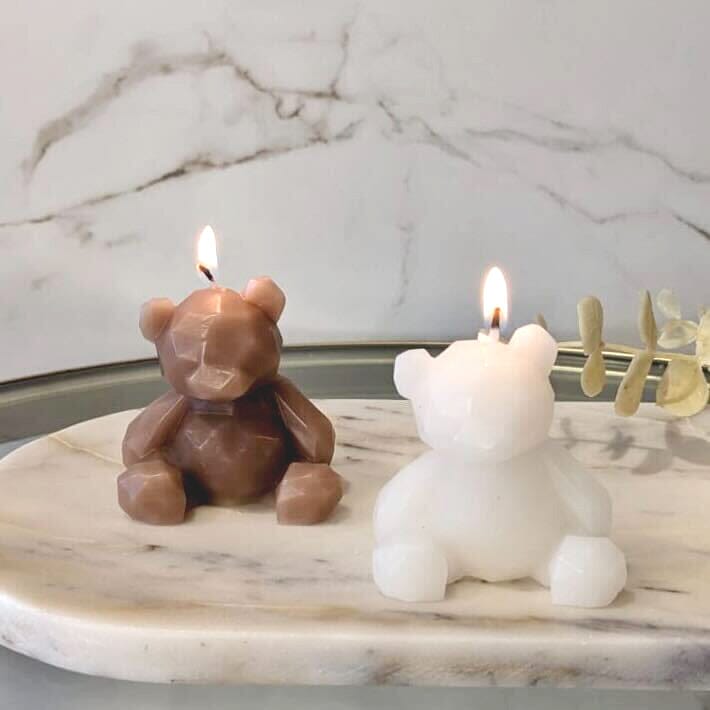 Arya Cream Mini Bear Shaped Candle