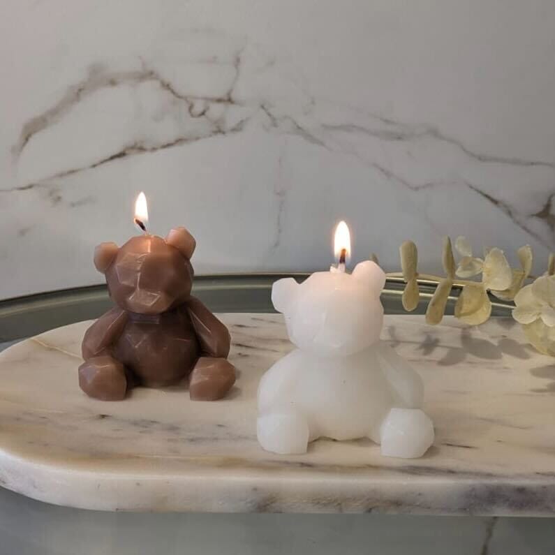 Arya Mini Bear Shaped Candle Set of 2