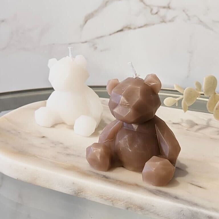 Arya Mini Bear Shaped Candle Set of 2