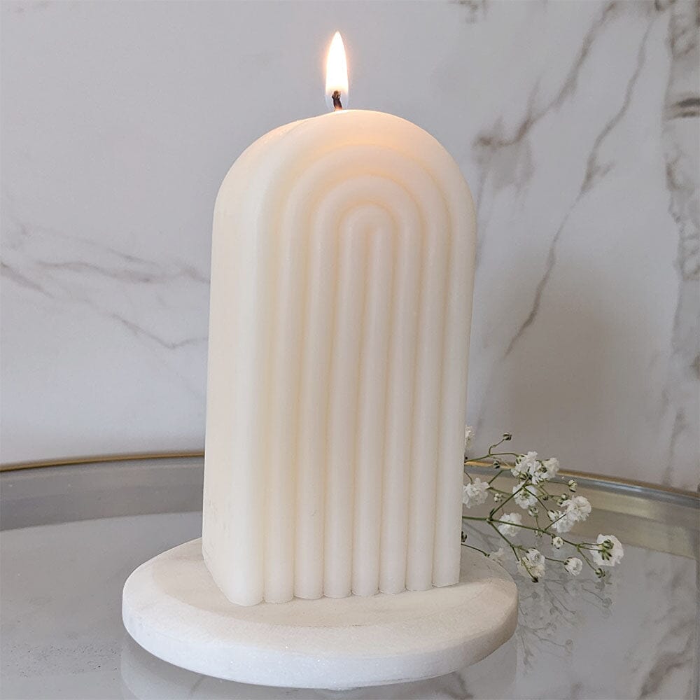 Aspen Cream Rainbow Shaped Candle