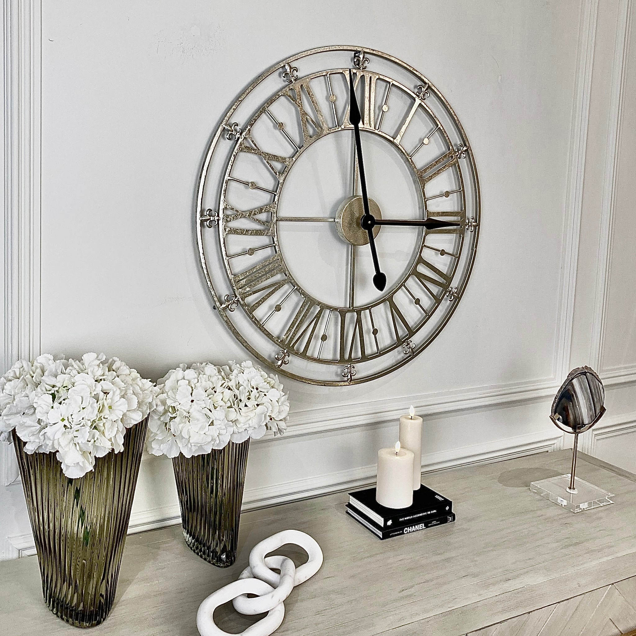 Bosie Champagne Large Wall Clock