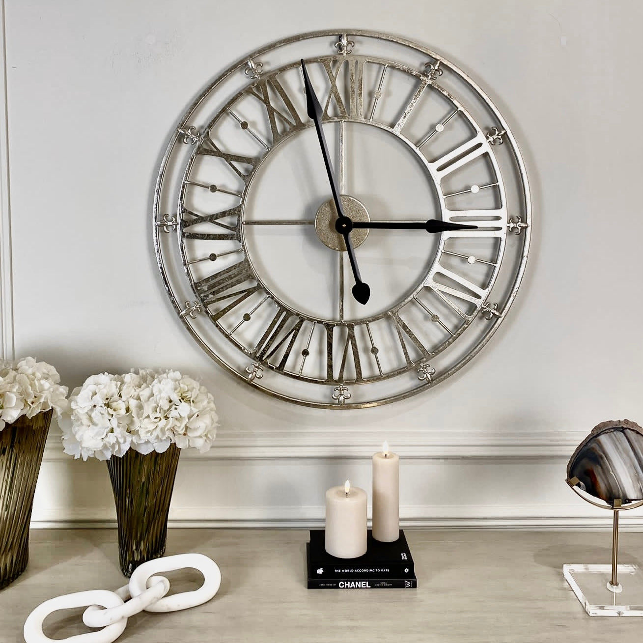 Bosie Champagne Large Wall Clock