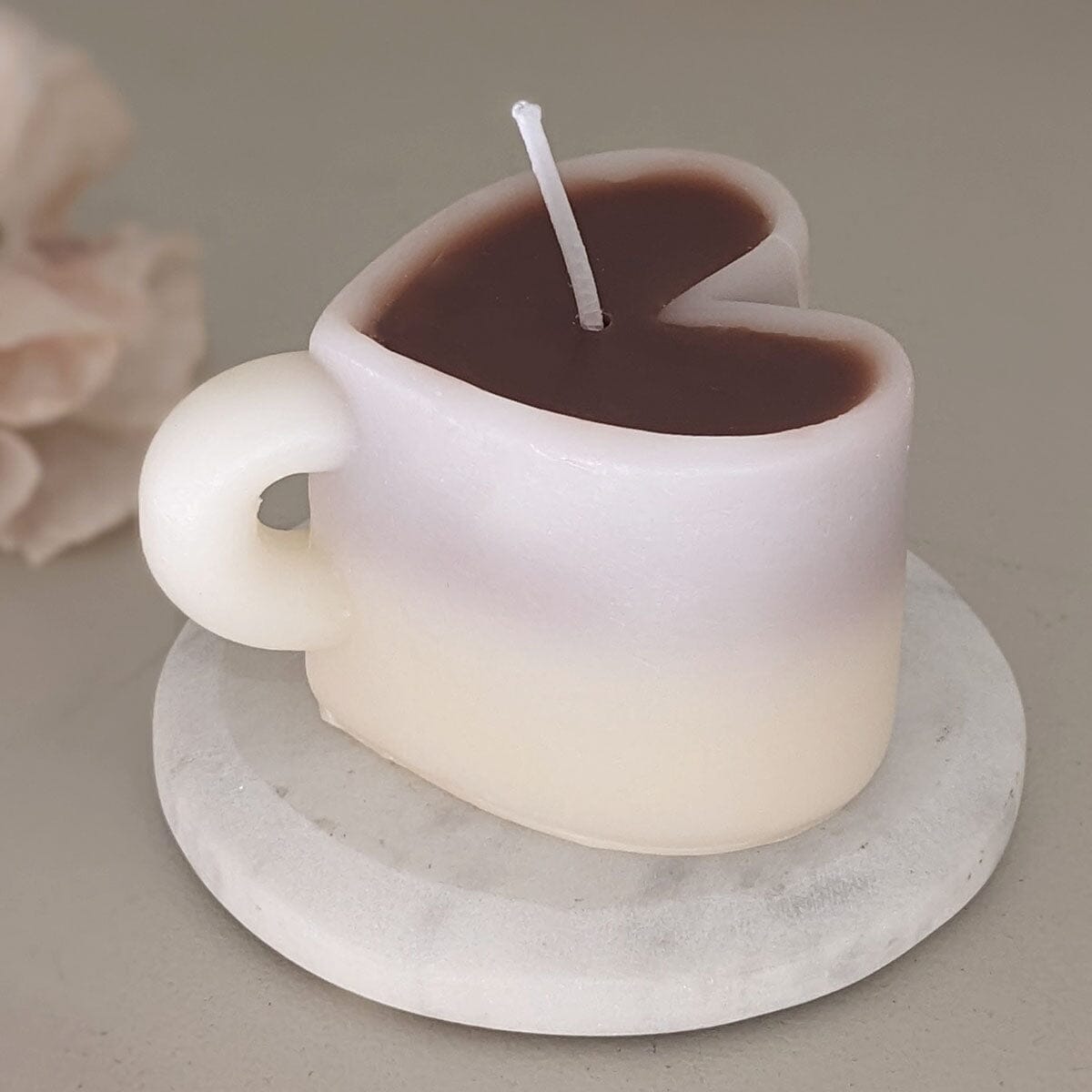 Cream Mini Coffee Mug Decorative Candle