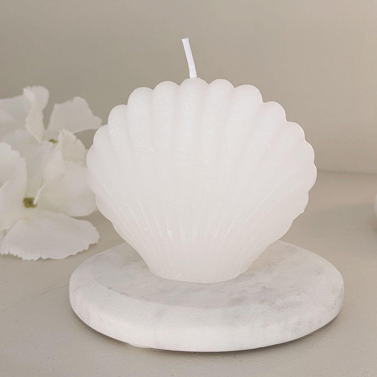 Cream Mini Shell Decorative Candle