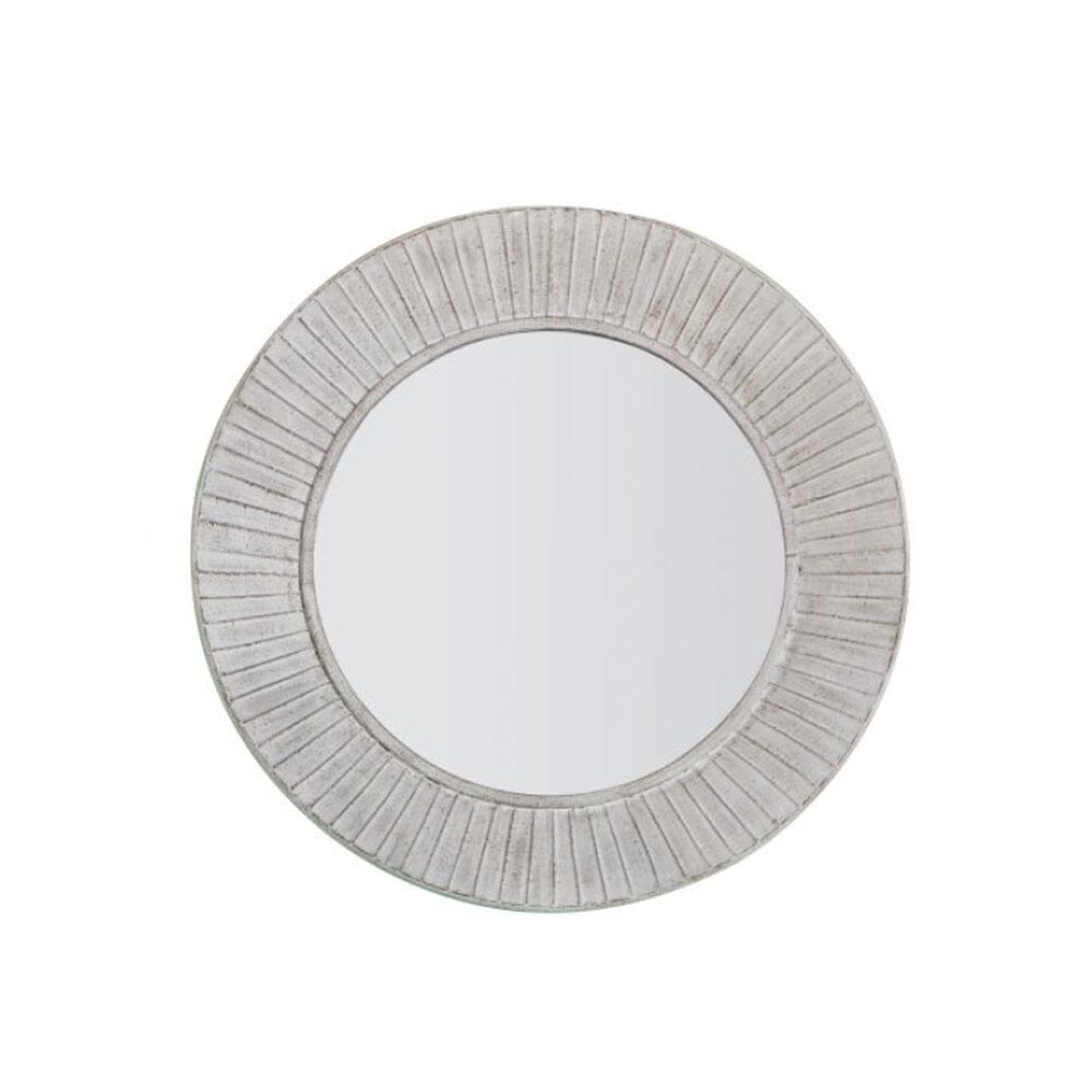 Dawes Cream Distressed Circular Wall Mirror