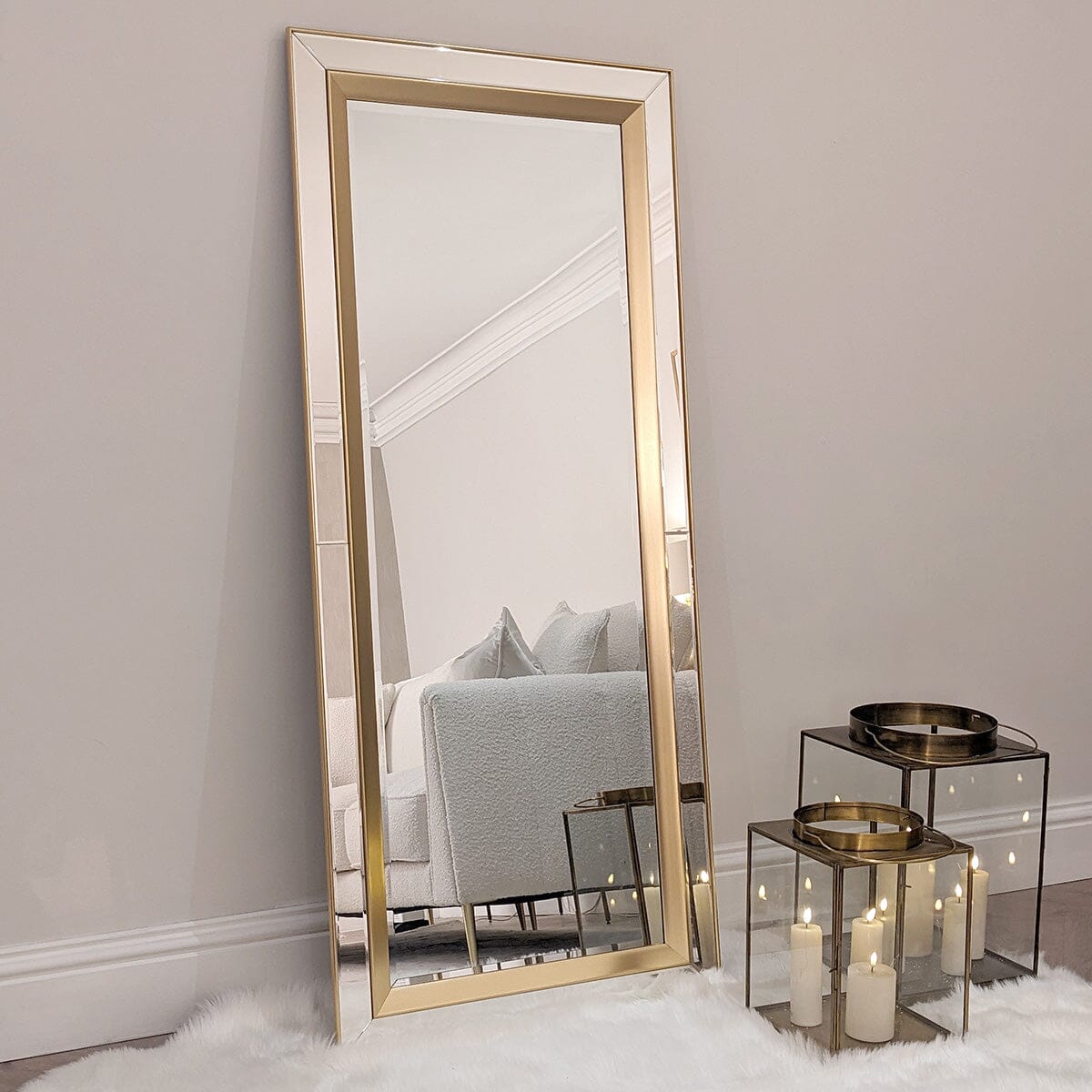 Eloise Gold Framed Leaner Wall Mirror