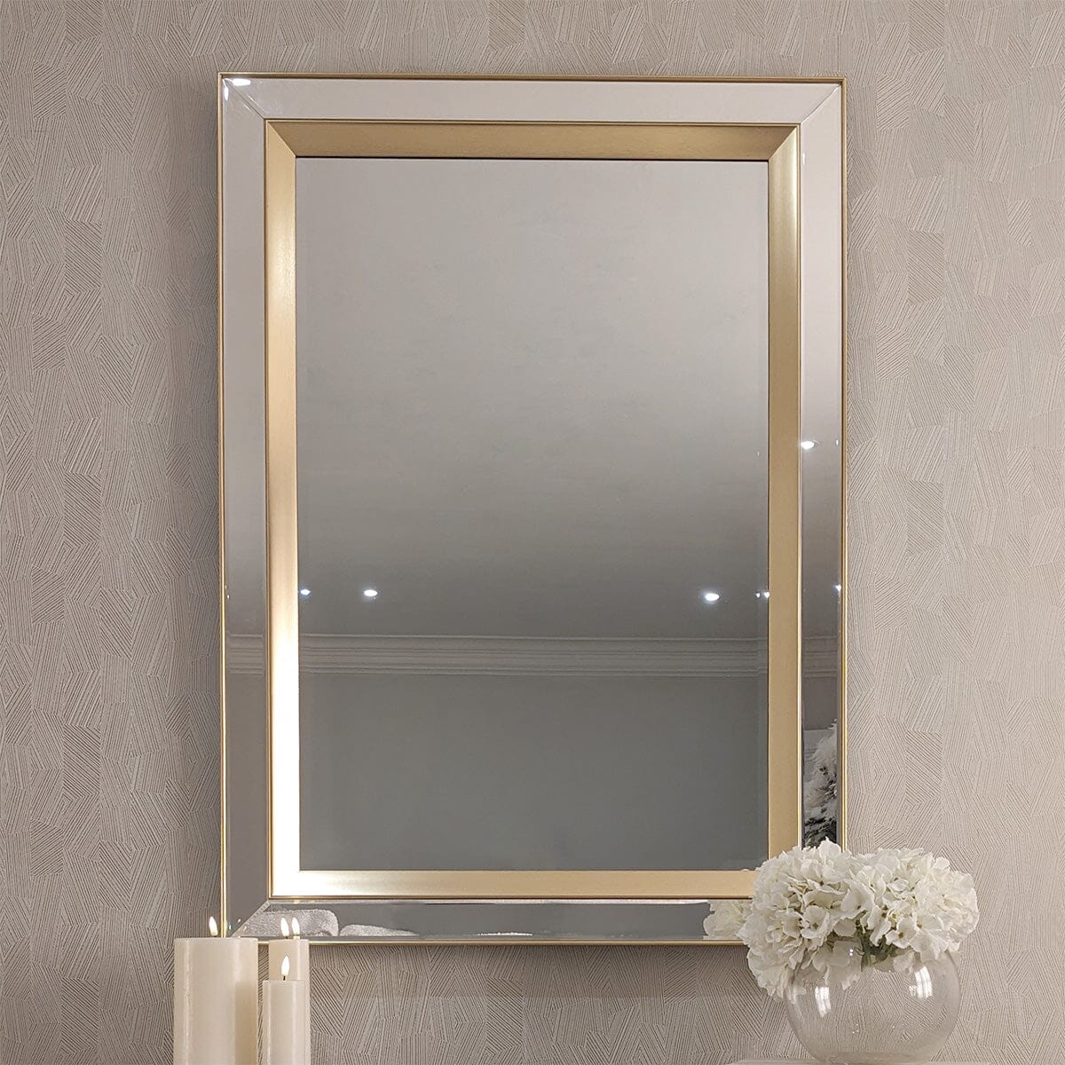 Eloise Gold Framed Rectangular Wall Mirror