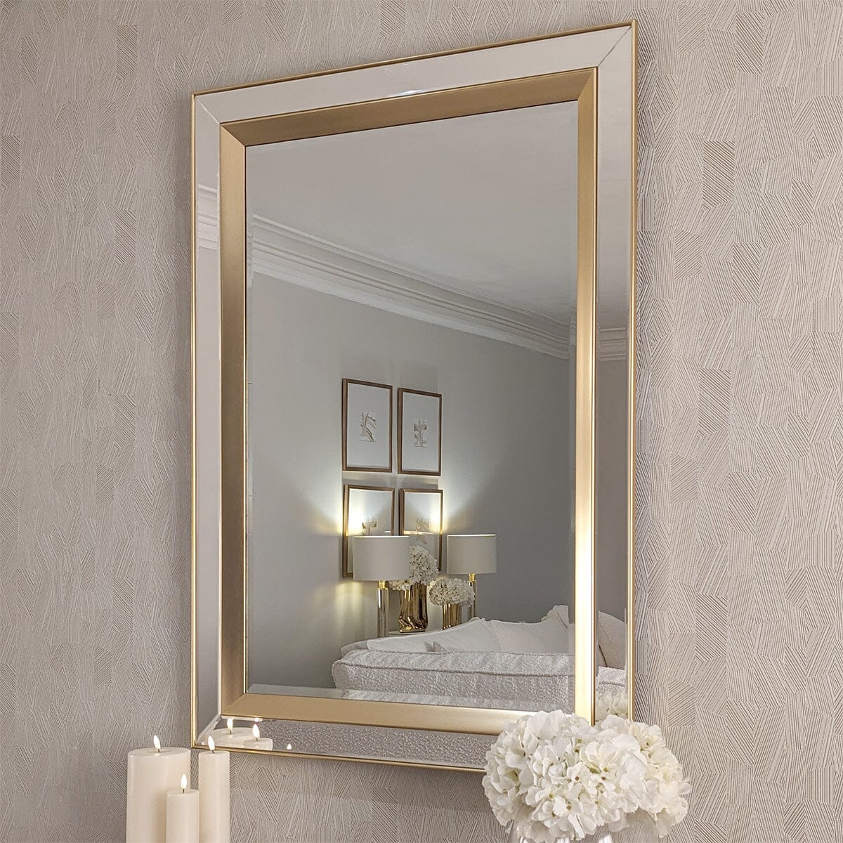 Eloise Gold Framed Rectangular Wall Mirror