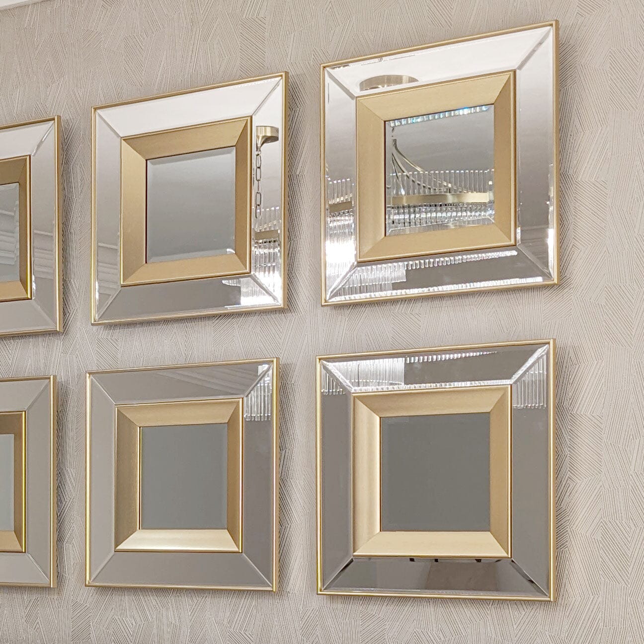 Eloise Gold Framed Wall Mirrors - Set of 4