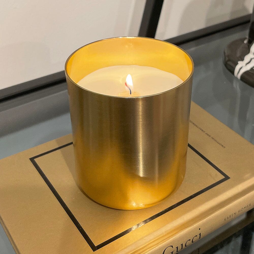 Epiphany White Sandalwood Scented Gold Candle