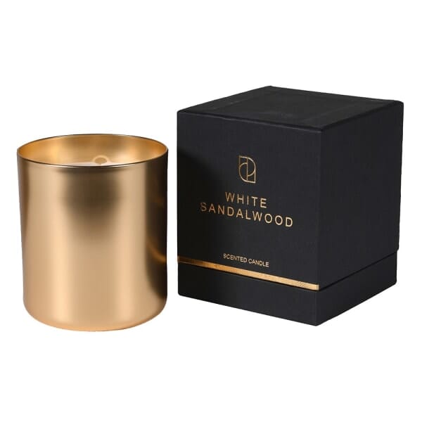 Epiphany White Sandalwood Scented Gold Candle