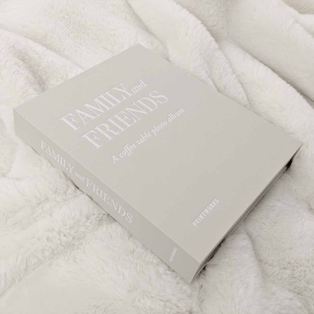 Family and Friends' Grey & White Coffee Table Photo Album