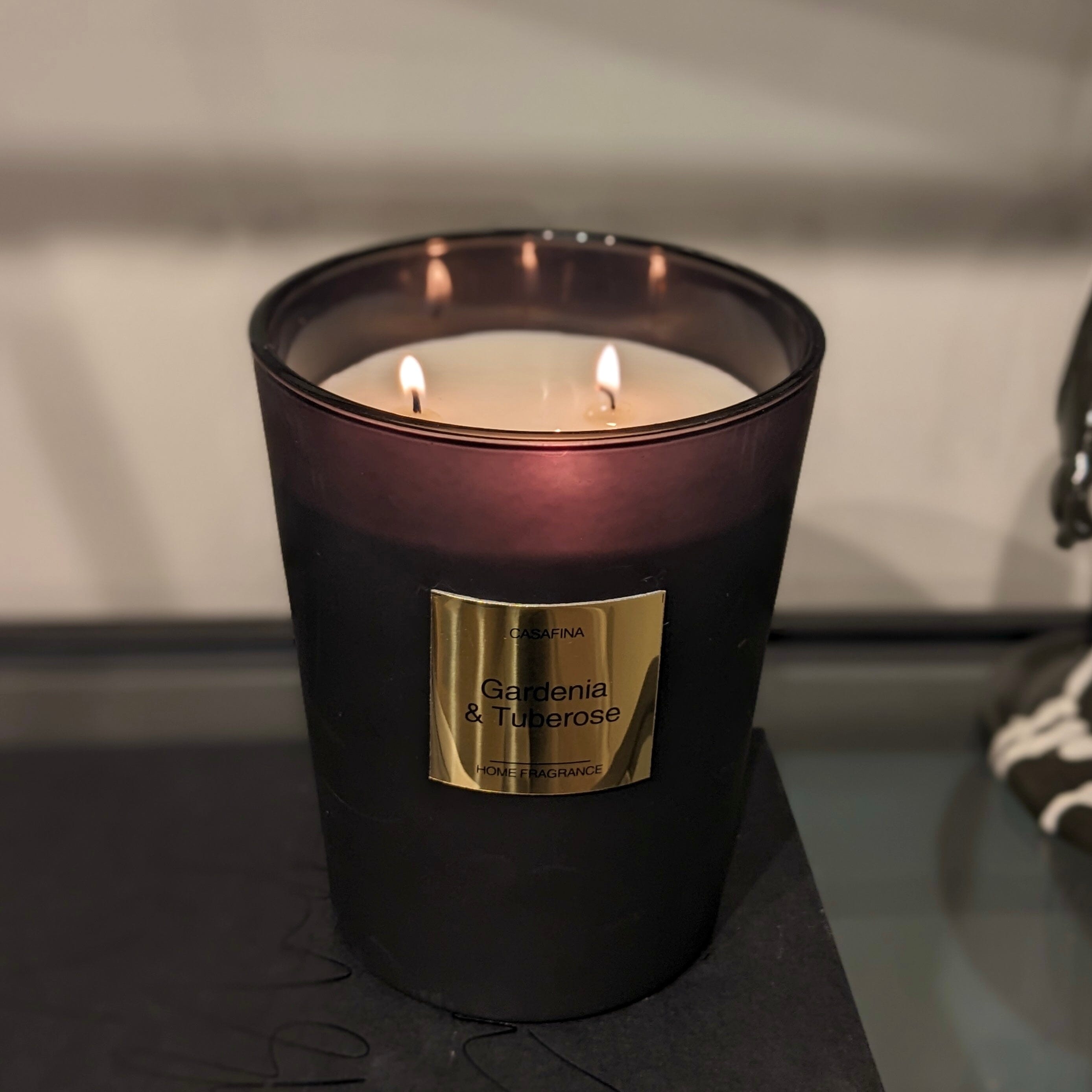 Gardenia & Tuberose Large Black Candle