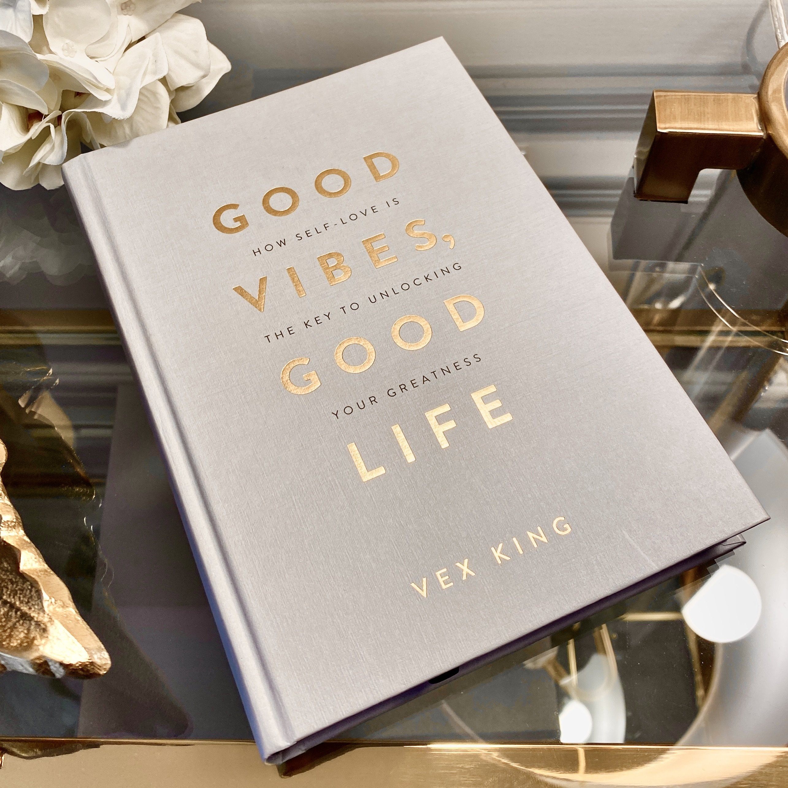 Good Vibes Grey & Gold Coffee Table Book