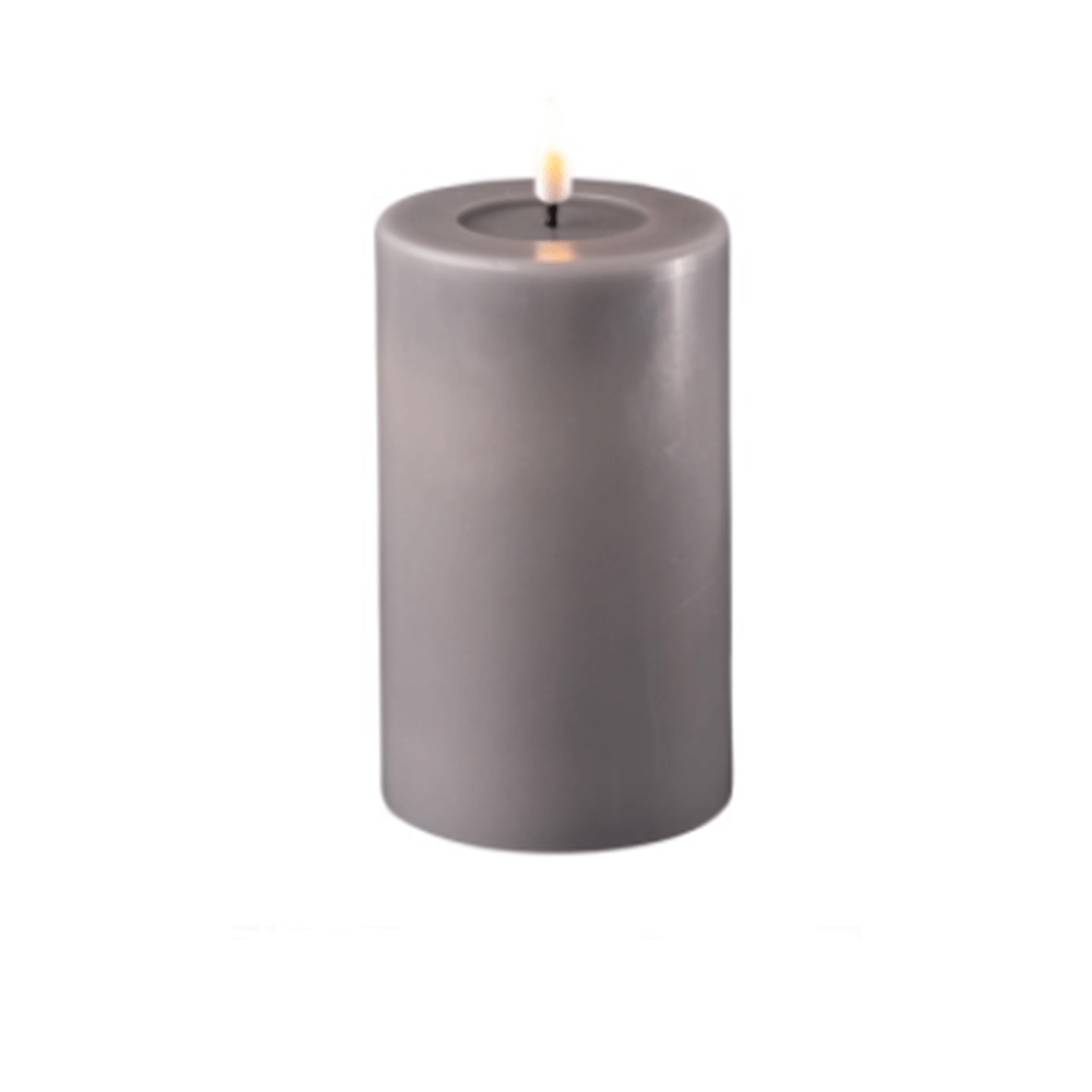 Grey Realistic Faux LED Candle - 10cm