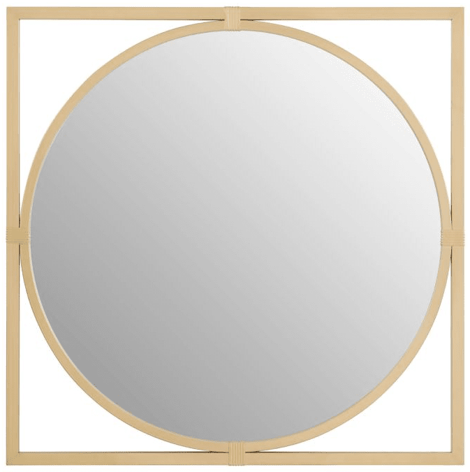 Karter Large Gold Square Wall Mirror