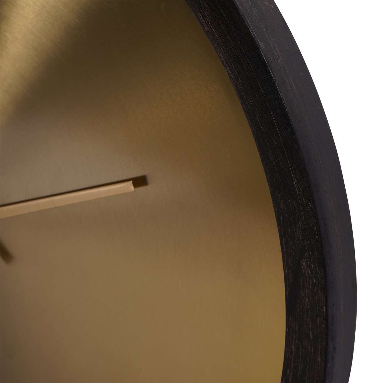 Laylani Brass & Black Medium Wall Clock