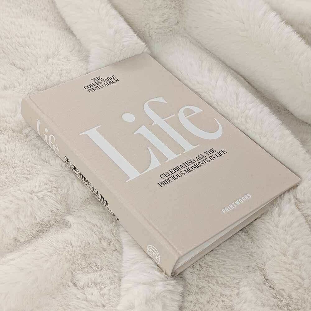 Life' Oatmeal Decorative Coffee Table Photo Album