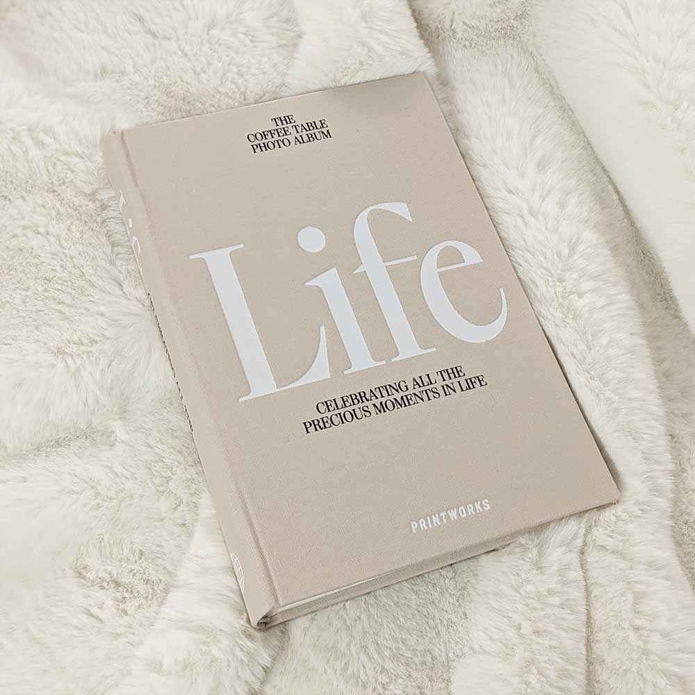 Life' Oatmeal Decorative Coffee Table Photo Album