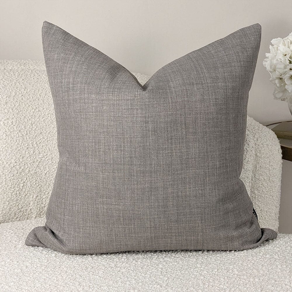 Linoso Truffle Warm Grey Linen Cushion - 50x50cm