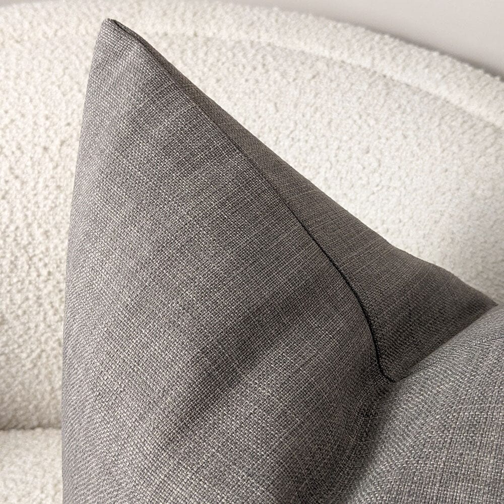 Linoso Truffle Warm Grey Linen Cushion - 50x50cm