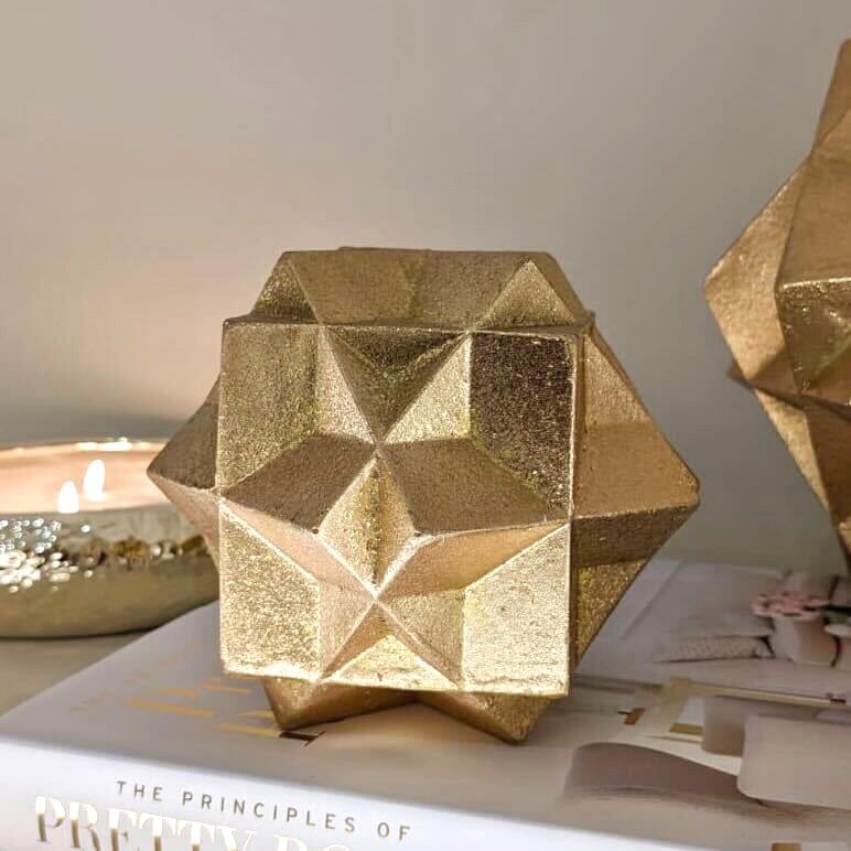 Lottie Medium Gold Decorative Geometric Ornament