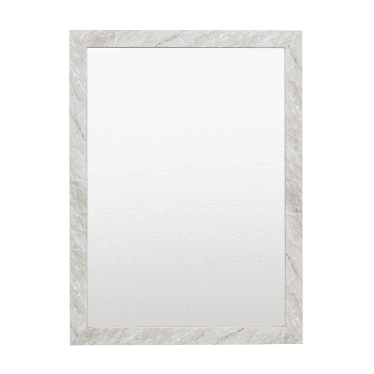 Marcie Medium White Marbled Wall Mirror