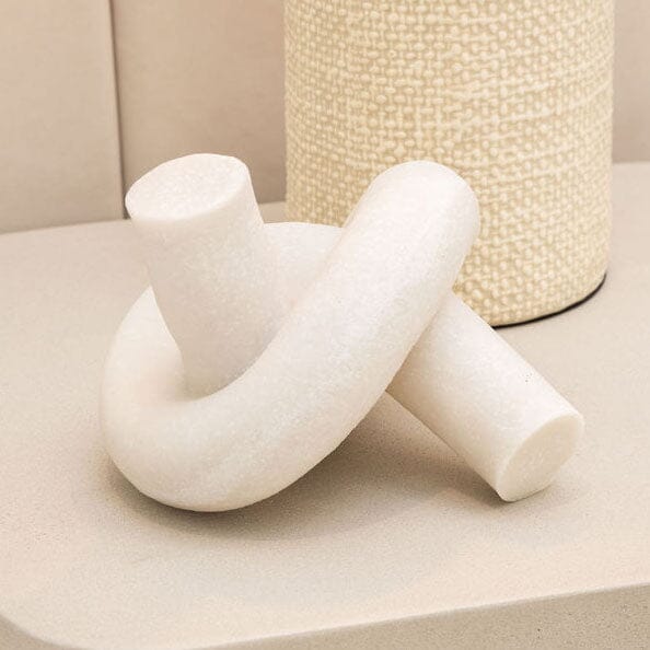 Marina White Stone Decorative Knot Ornament