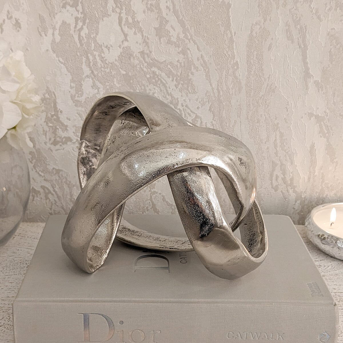 Marteli Decorative Silver Knot Sculpture