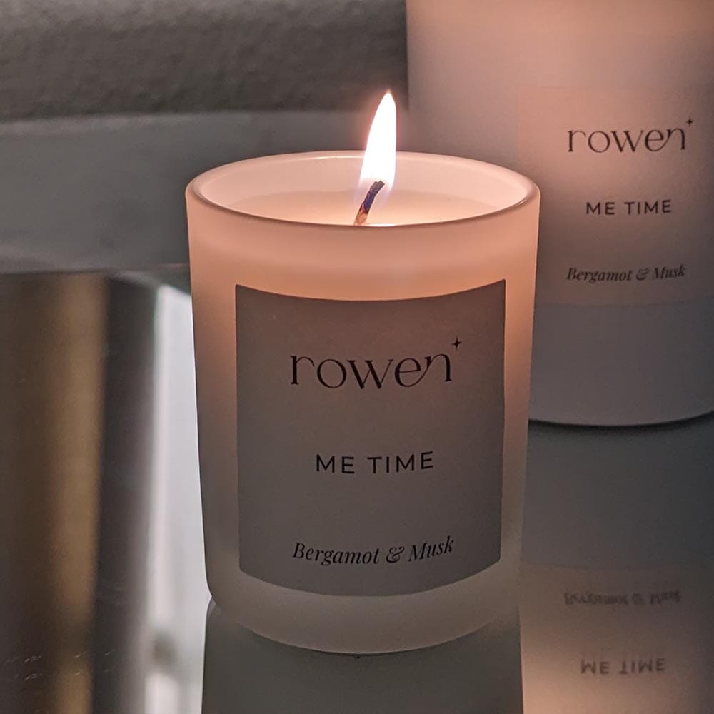 Me Time White Petite Candle - Bergamot & Musk