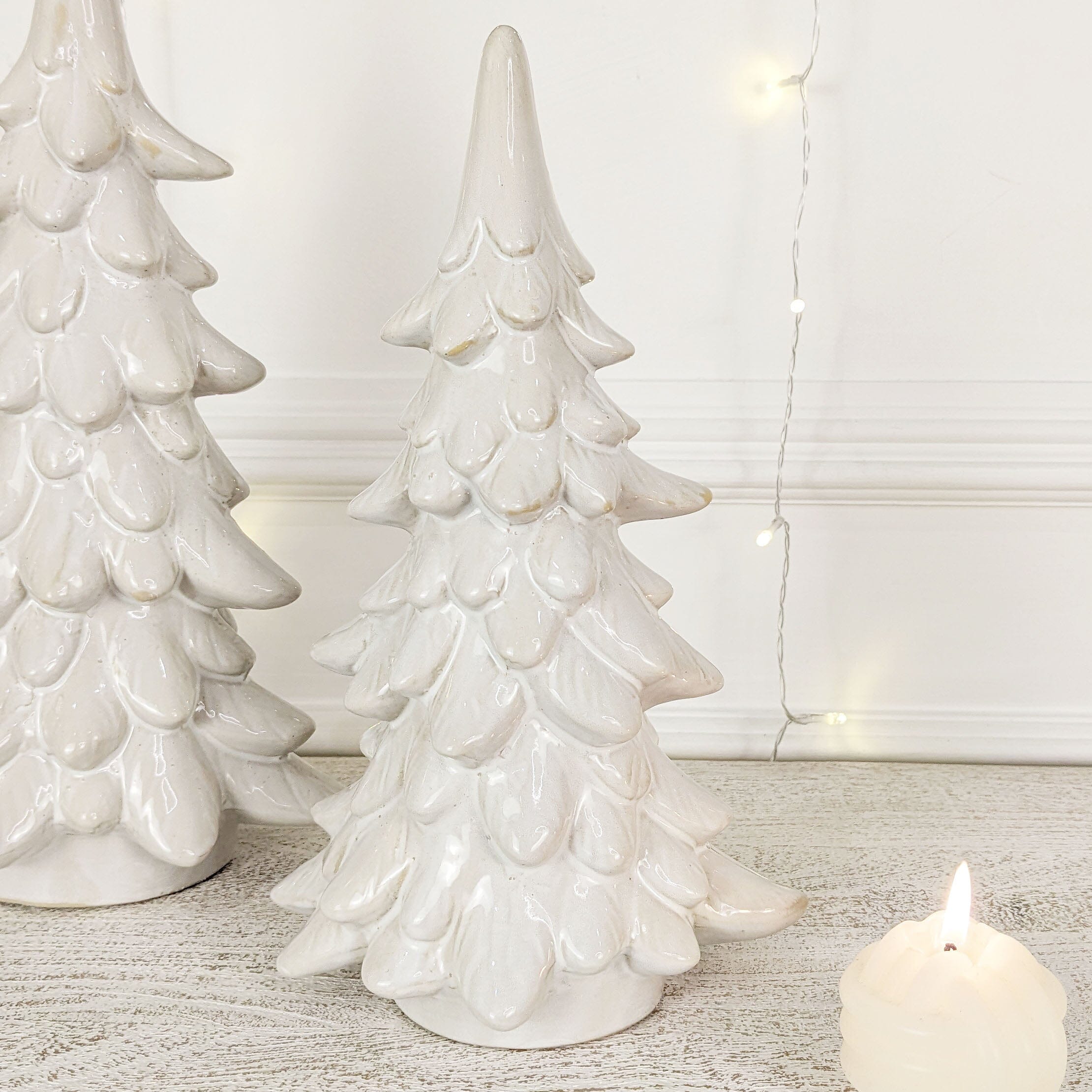 Medium White Decorative Christmas Tree Ornament