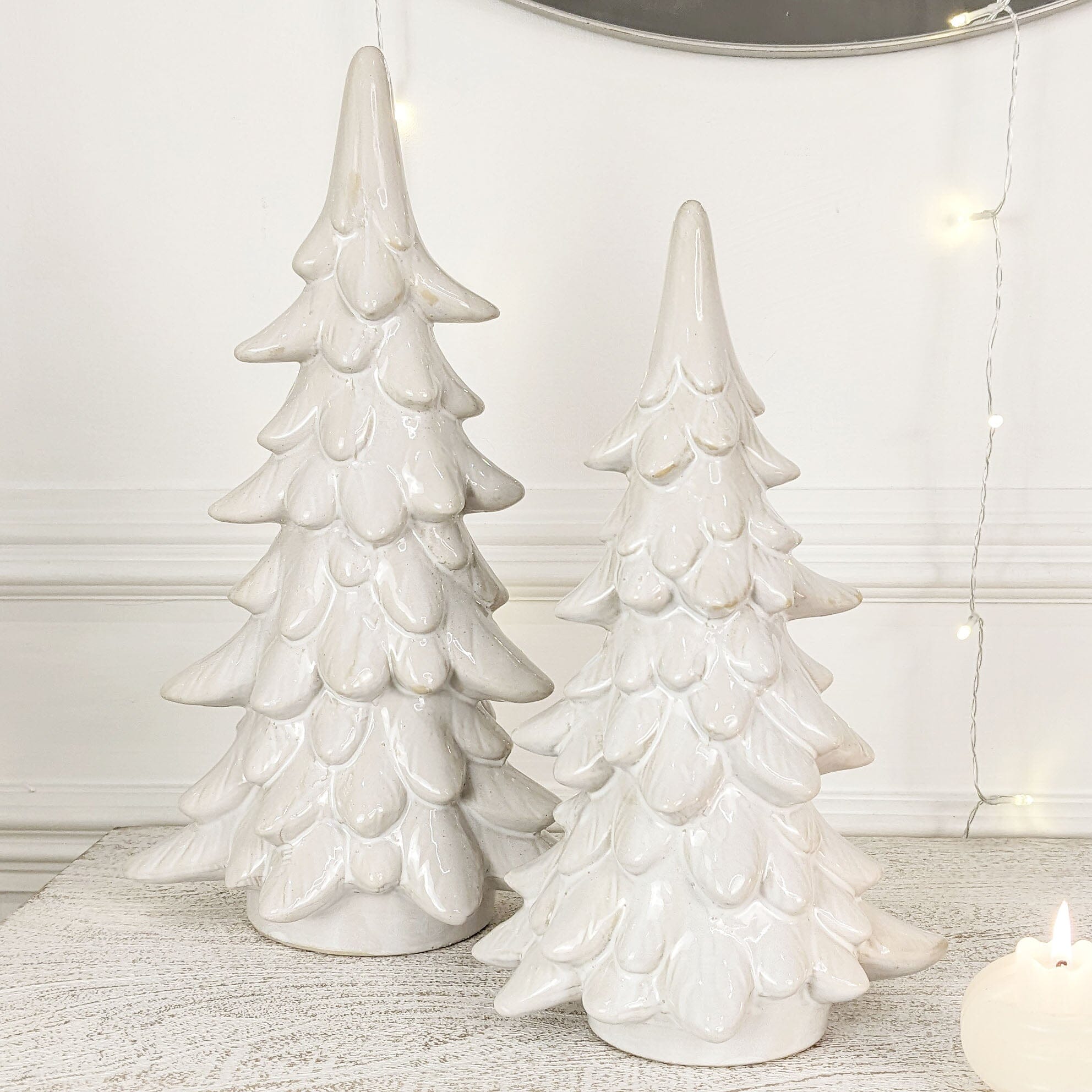 Medium White Decorative Christmas Tree Ornament