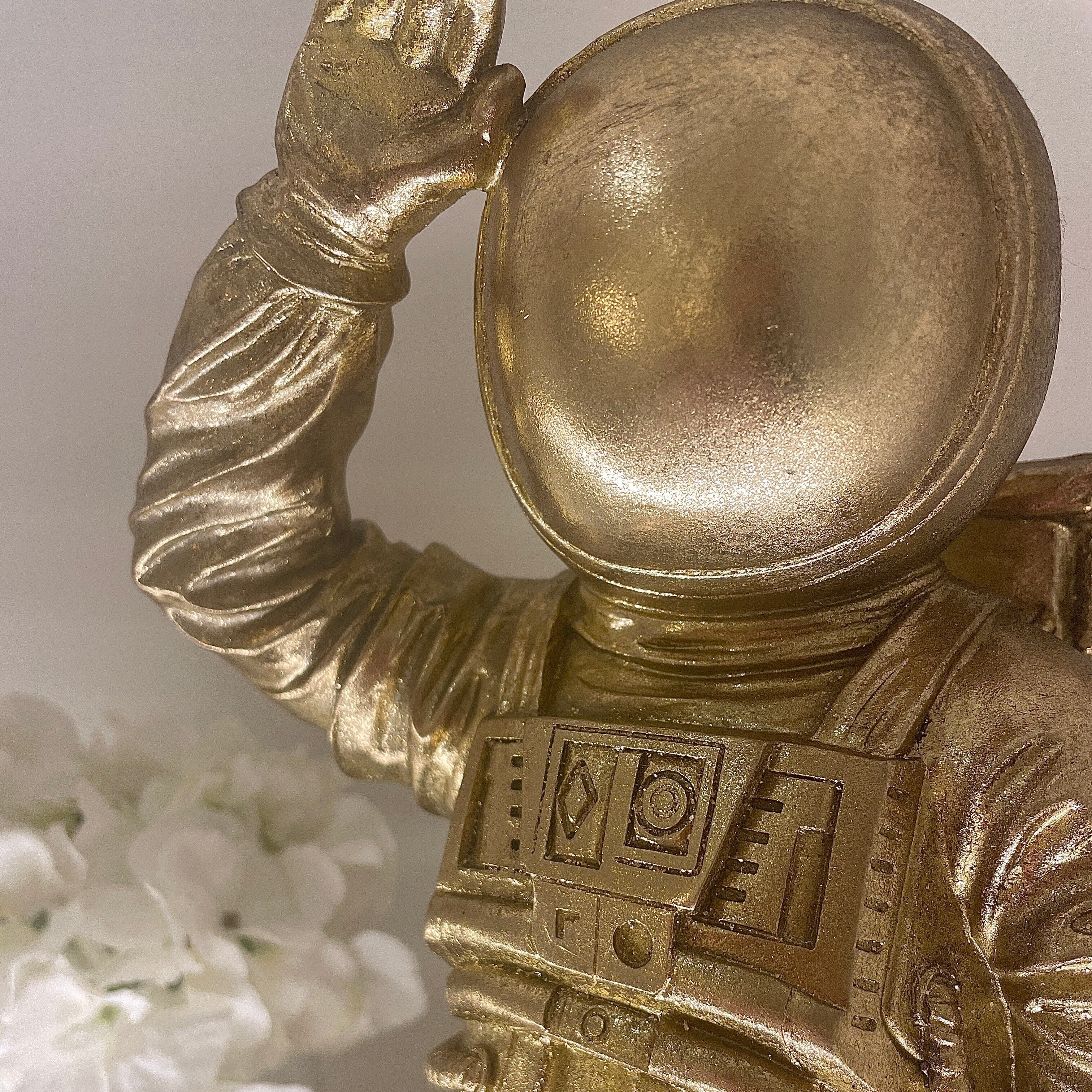 Nouveau Gold Standing Astronaut Ornament