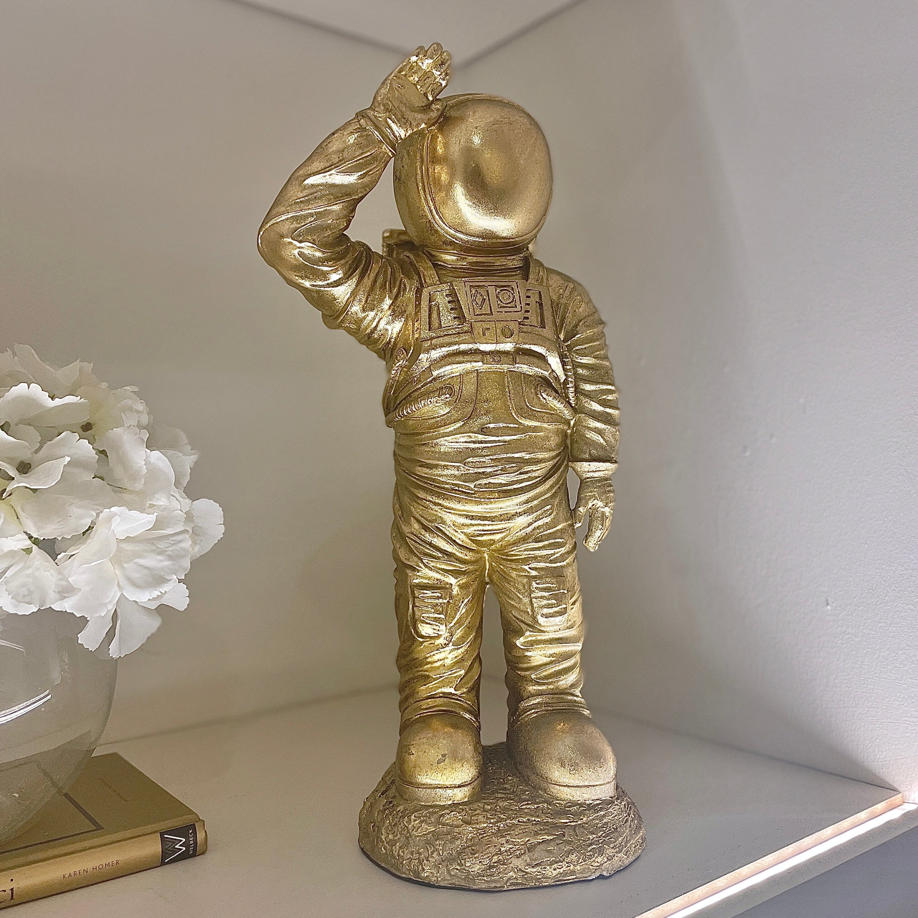 Nouveau Gold Standing Astronaut Ornament