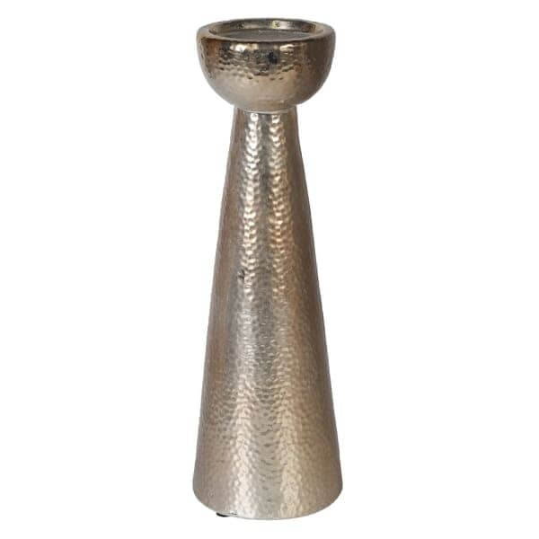 Opulence Medium Gold Hammered Candle Holder