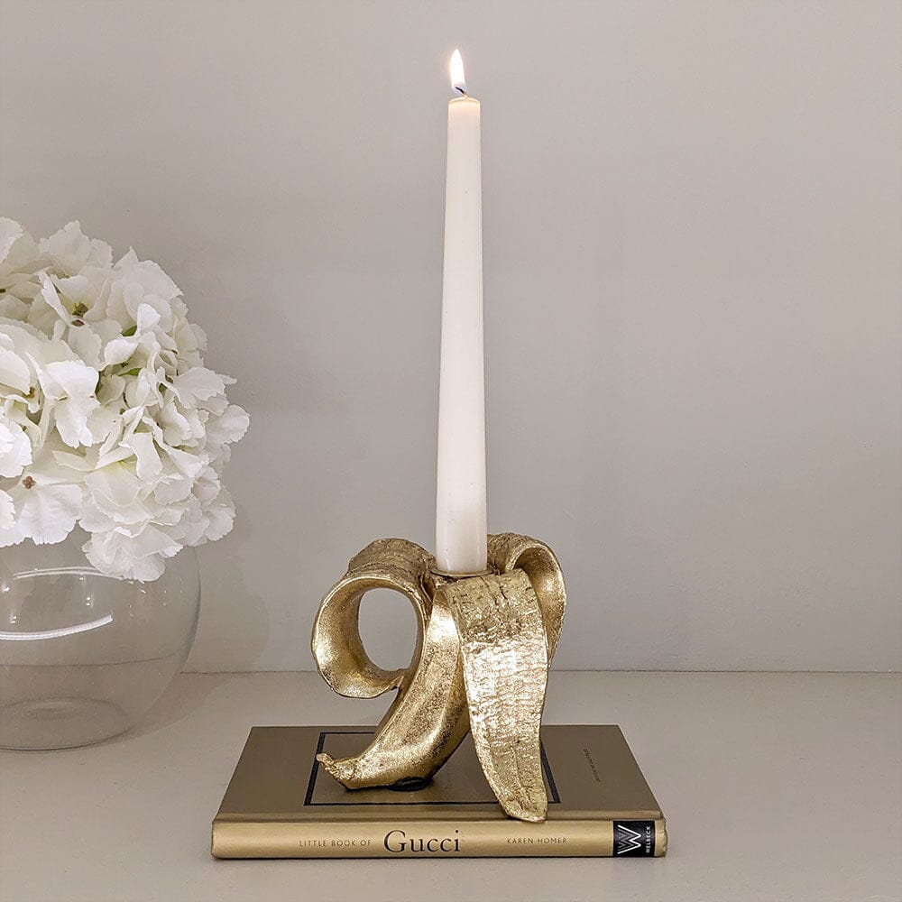 Ortona Gold Banana Candle Holder