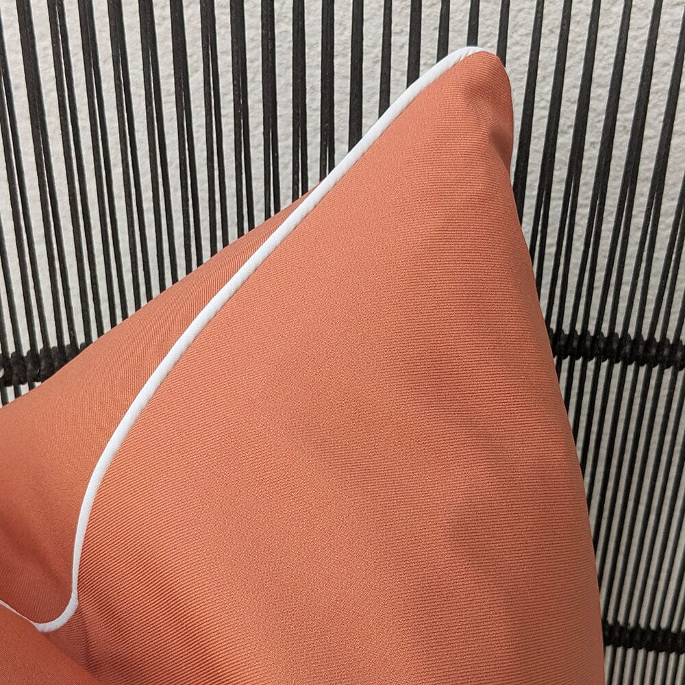 Rust Outdoor Cushion  with Cream Piping - 43 x 43cm