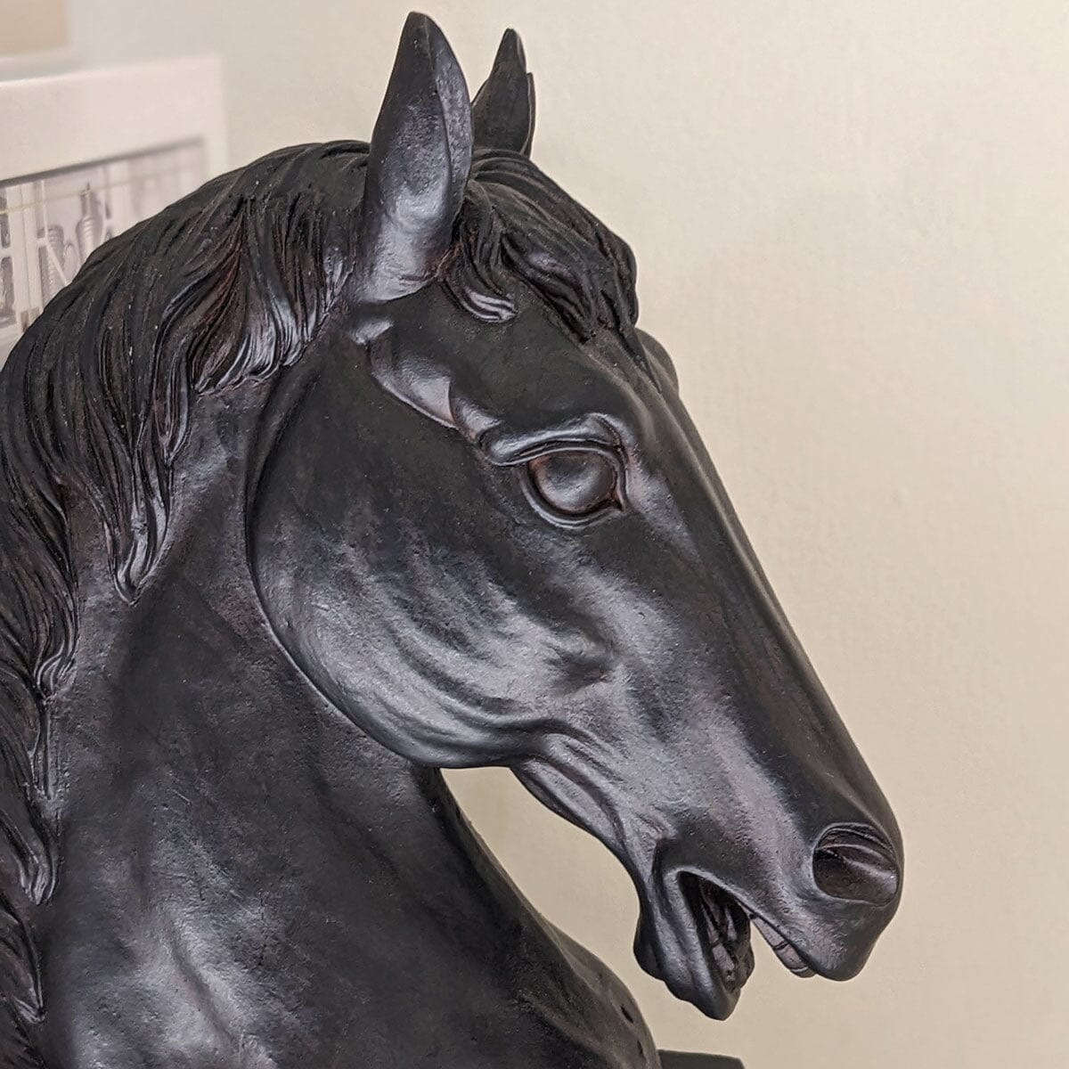 Serafina Black Horse Head Decorative Bookends