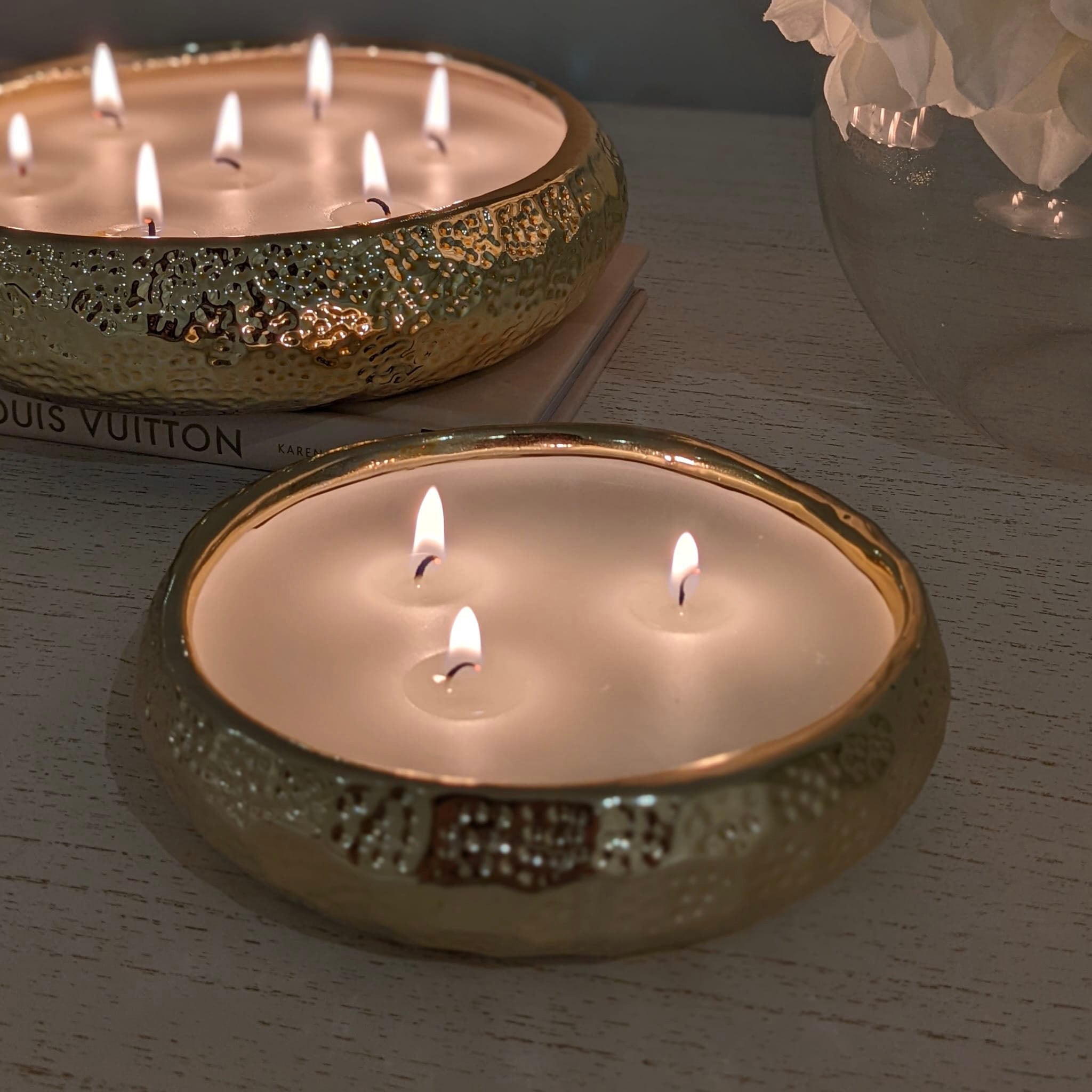 Set of 2 Aeolian Gold Candles